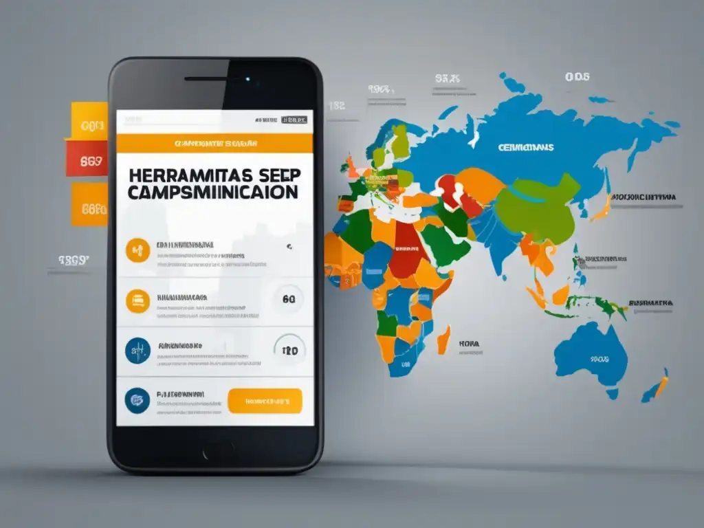 Herramientas de segmentación: Smartphone moderno mostrando segmentos demográficos y geográficos para optimizar campañas de afiliados