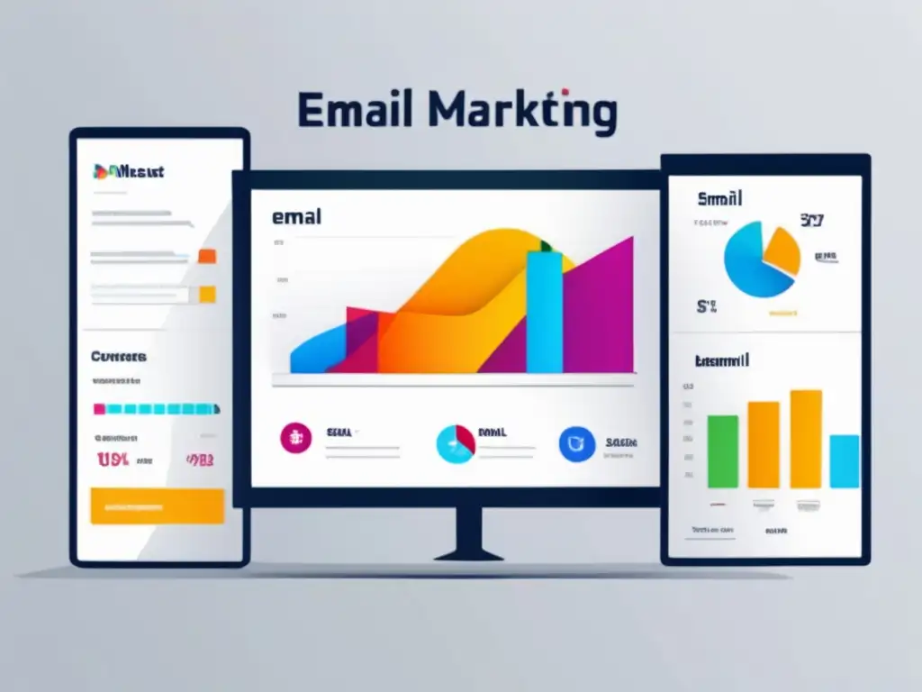 Dashboard de email marketing moderno y detallado