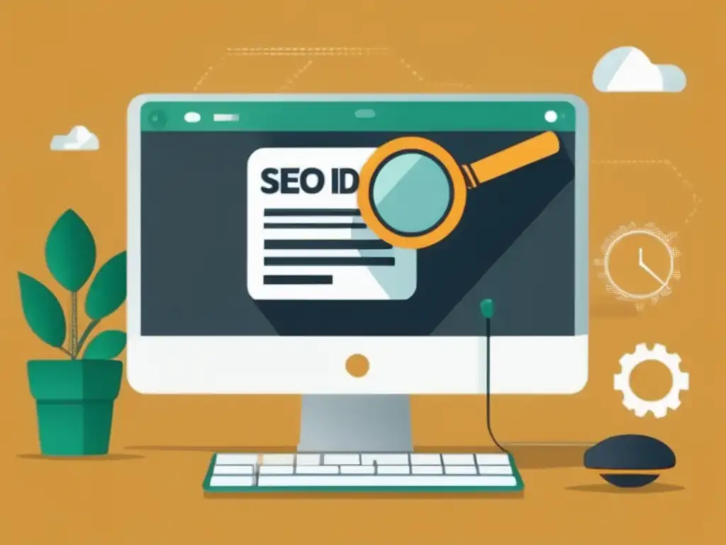 Importancia del SEO en el marketing de afiliados con magnifying glass y texto resaltado