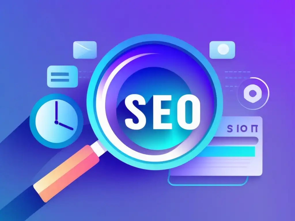 Ilustración moderna y minimalista de técnicas de SEO para aumentar ingresos con el marketing de afiliados