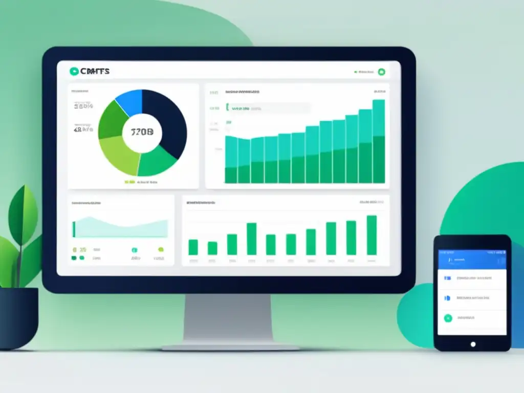 Un dashboard CRM moderno y minimalista para el seguimiento de ventas en marketing de afiliados