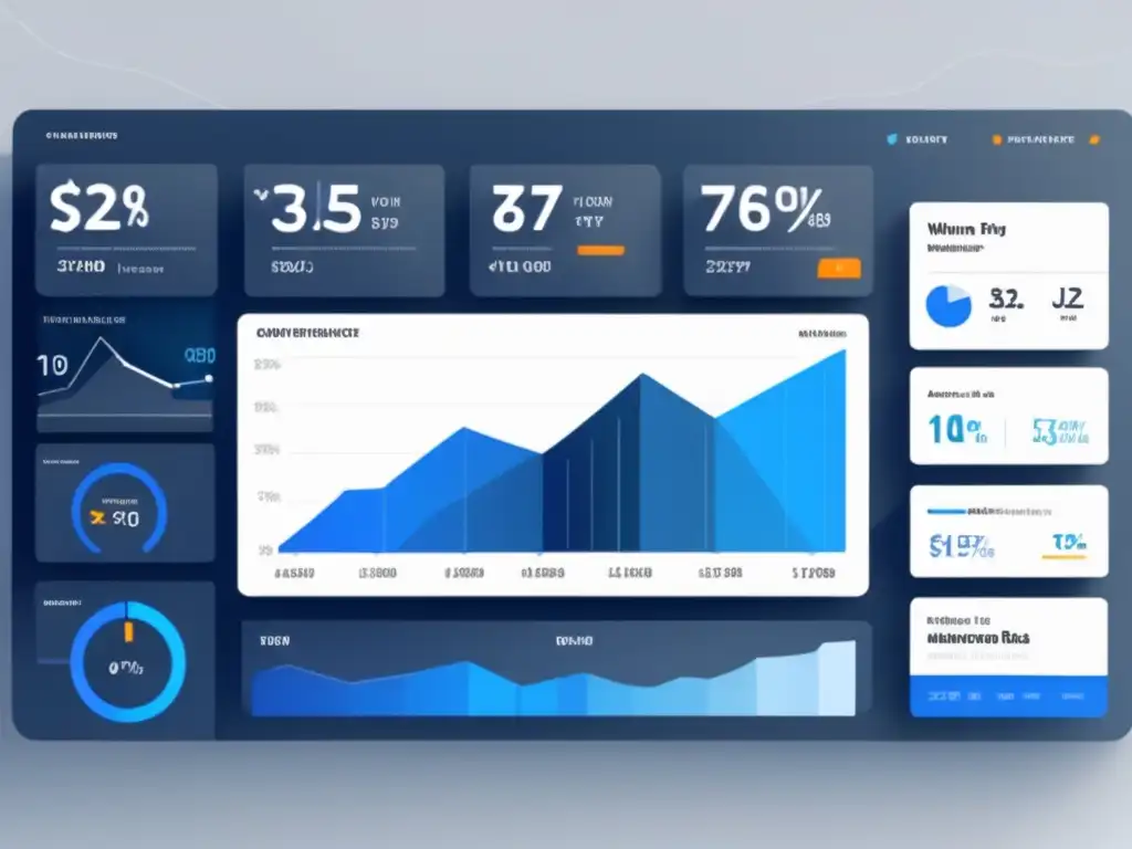 Dashboard moderno y profesional con gráficos y análisis de datos para aumentar conversiones en marketing de afiliados