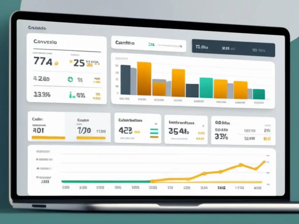 Dashboard moderno y minimalista para herramientas de optimización de conversiones en el marketing de afiliados