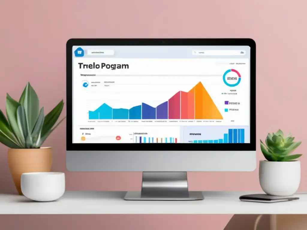 Pantalla de programa de afiliados de Trello: gráficos, estadísticas y eficiencia
