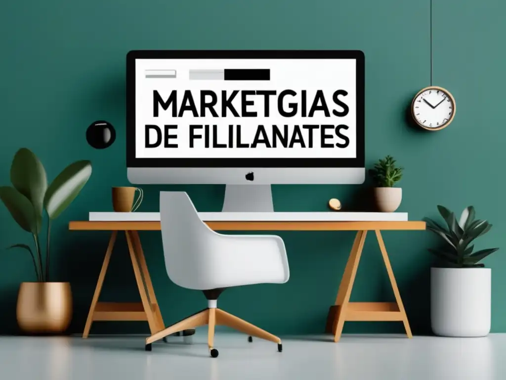 Estrategias básicas para comenzar en el marketing de afiliados: workspace profesional y minimalista